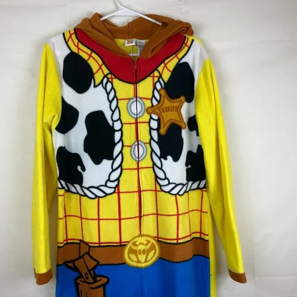 Toy Story Men Womens Sz S Woody One Piece Union Suit Disney Costume Pajama - Picture 2 of 6